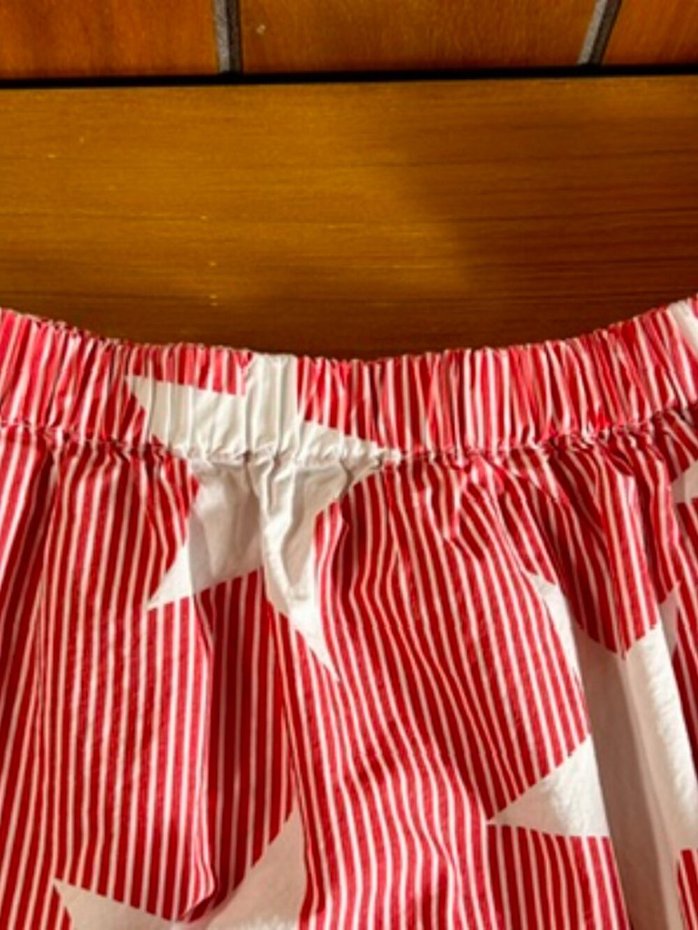 Fantastic Fawn Red w/ White Stars Dress Sz Med - Memorial Day - 4th of July - Picture 7 of 9